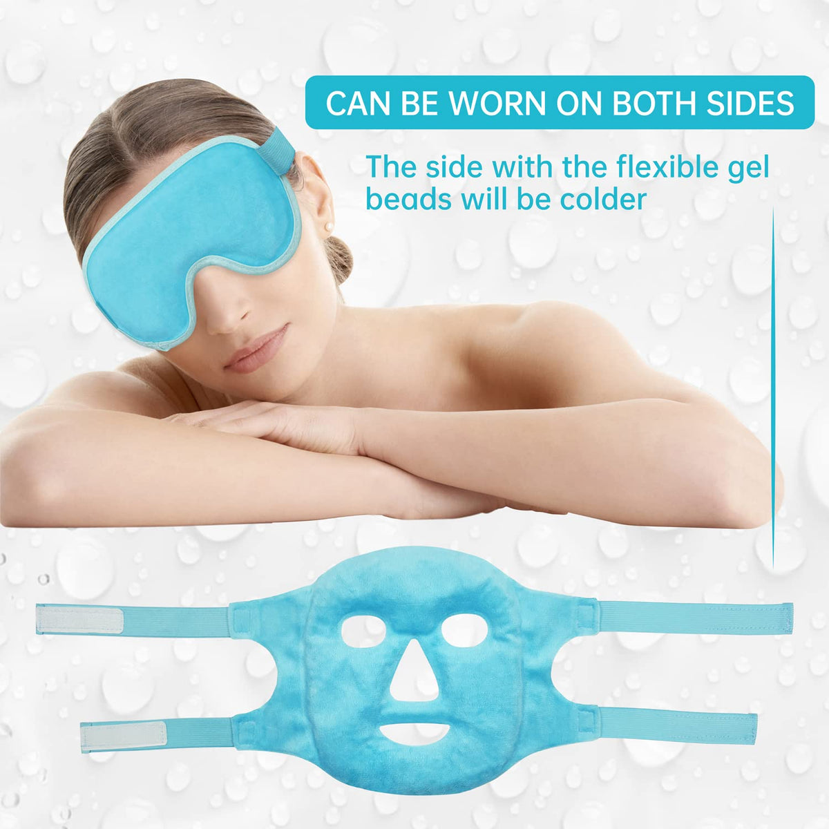 ZNÖCUETÖD Cooling Mask Ice Pack on a table with skincare products