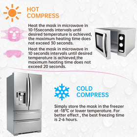 ZNÖCUETÖD Cooling Mask Ice Pack packaging and instructions