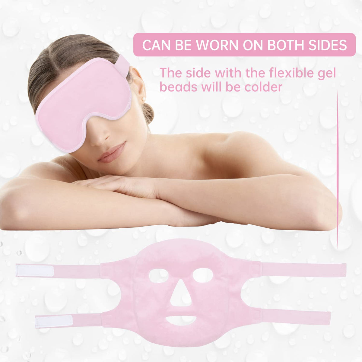 ZNÖCUETÖD Cooling Mask Ice Pack showing dual-side design