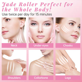ZNÖCUETÖD Ice Face Jade Roller on a bathroom counter