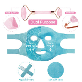 ZNÖCUETÖD Ice Face Mask and Roller on a spa table