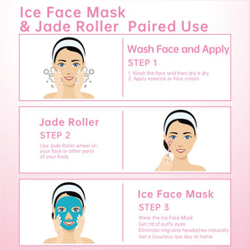 ZNÖCUETÖD Ice Face Mask being applied