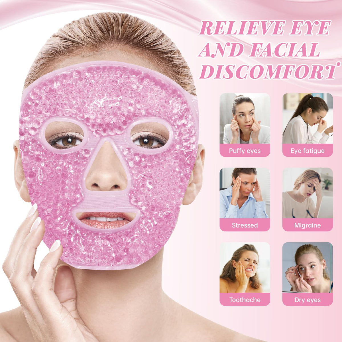 ZNÖCUETÖD ice face mask filled with gel beads