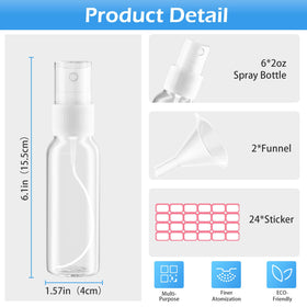 Zoizocp Mini Spray Bottles 4oz with labels