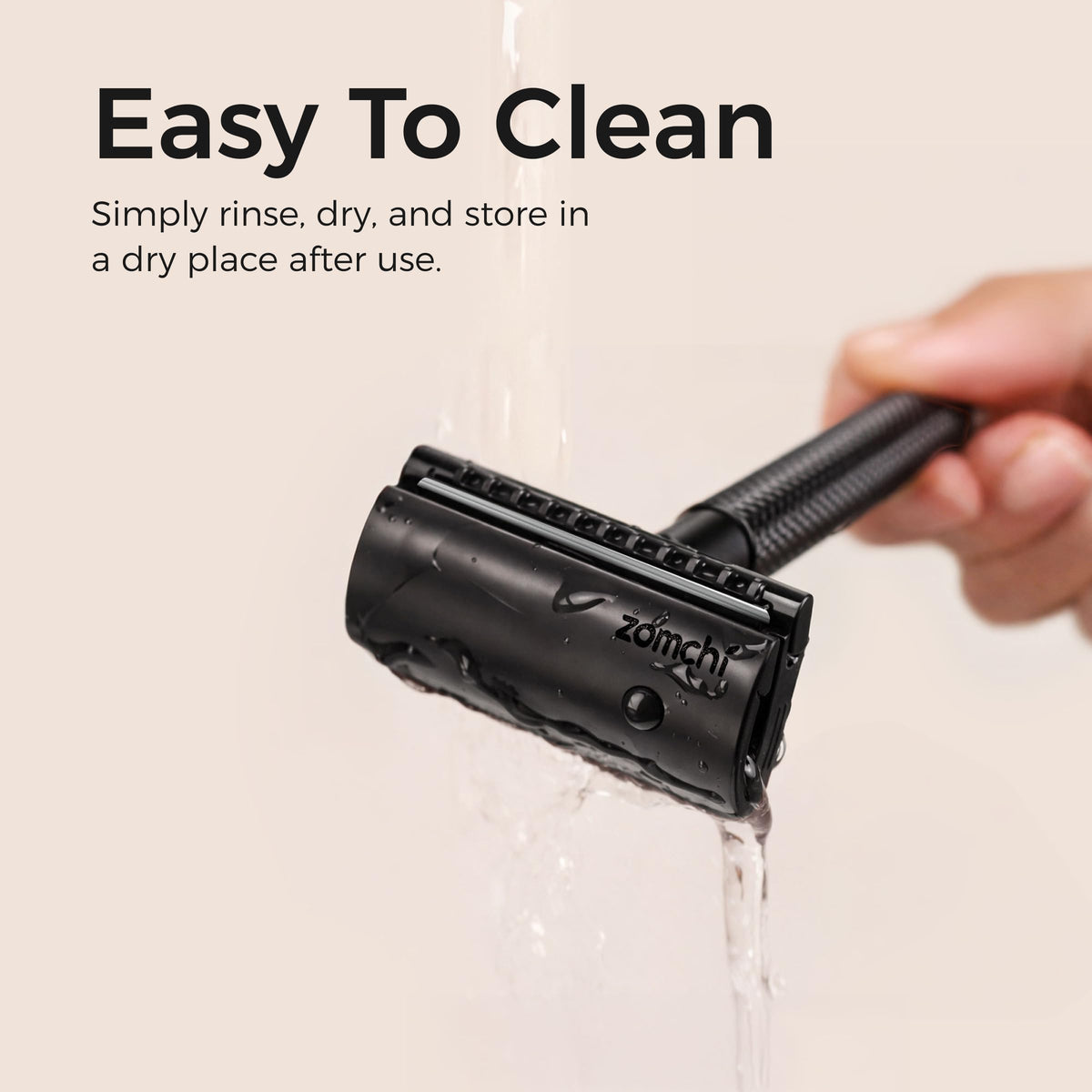 ZOMCHI Double Edge Safety Razor on a bathroom counter