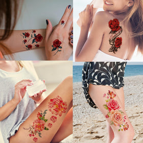Zomme temporary tattoos featuring a variety of styles