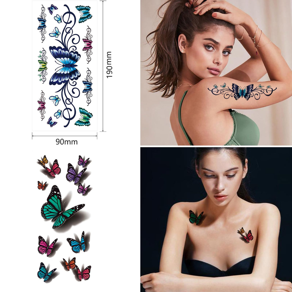 Zomme temporary tattoos packaging and contents