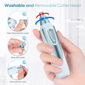 ZORAMI Ear and Nose Hair Trimmer close-up of removable head