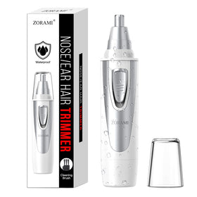 ZORAMI Ear and Nose Hair Trimmer front view with dual-edge blades