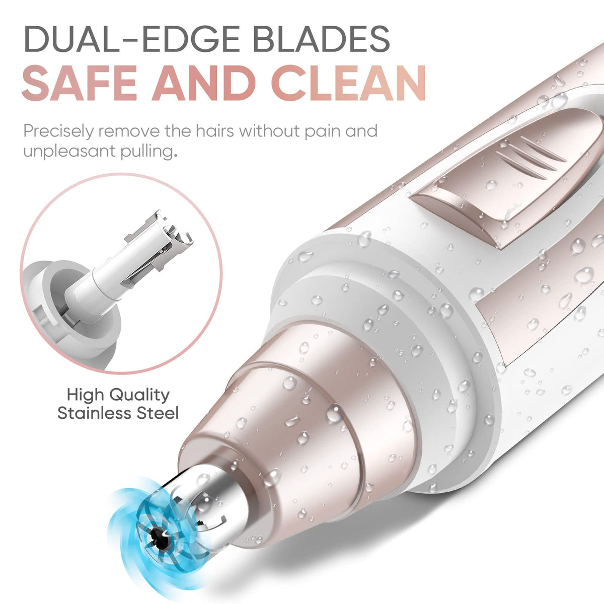 ZORAMI Ear and Nose Hair Trimmer with removable head for cleaning