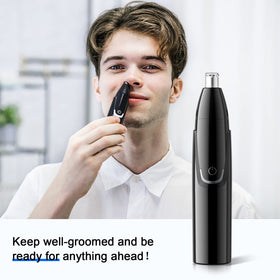 ZORAMI Nose Hair Trimmer close-up of dual-edge blades