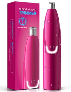 ZORAMI Rechargeable Ear and Nose Hair Trimmer front view in Magenta