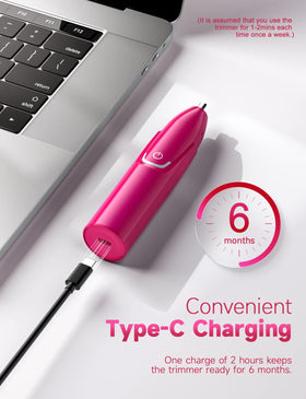 ZORAMI trimmer showing USB C charging port