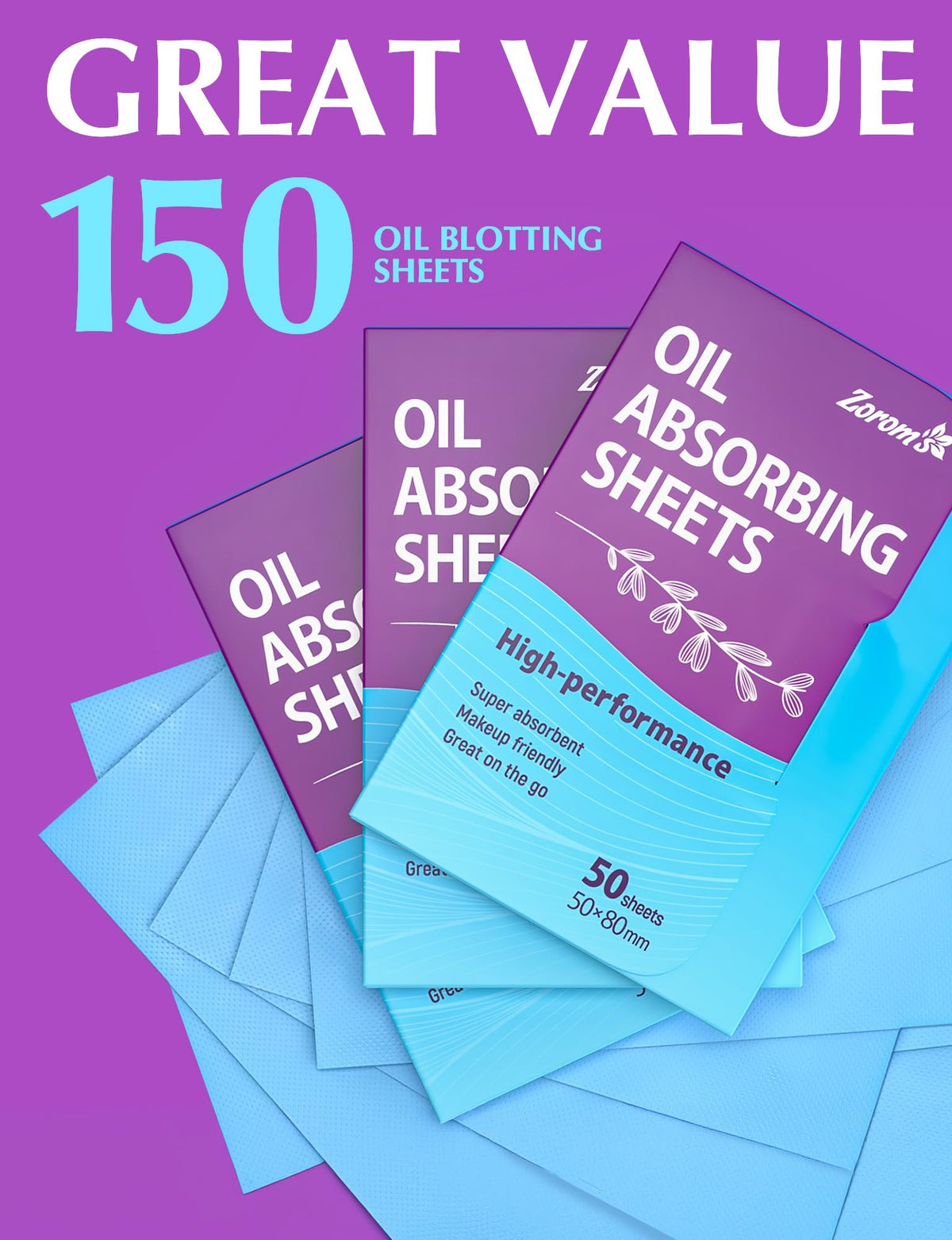 ZOROM'S oil absorbing sheets dispenser close-up