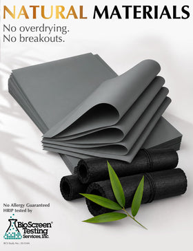 ZOROM'S XL Oil Blotting Sheets on a bathroom counter