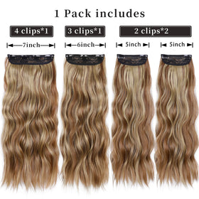 ZQIAN BEAUTY clip-in hair extensions packaging with contents