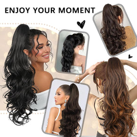 ZQIAN BEAUTY ponytail extension in a lifestyle setting