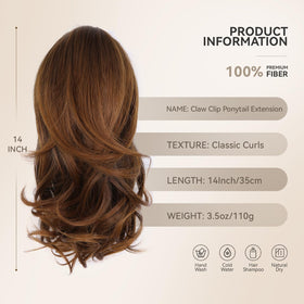 ZQIAN BEAUTY ponytail extension showing soft wavy texture