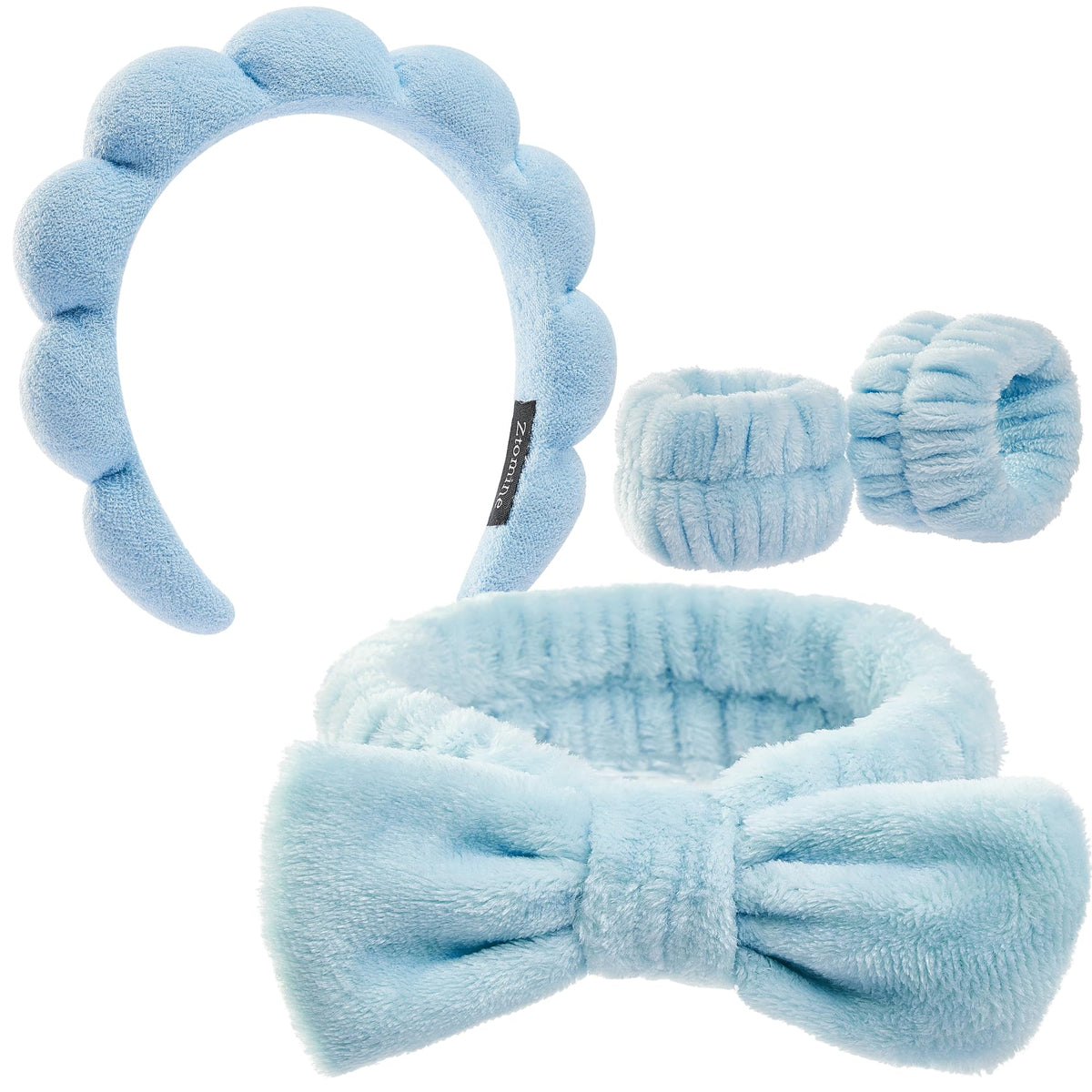 Ztomine bubble headband for skincare in pink
