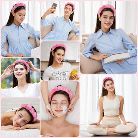 Ztomine headband set displayed with skincare products