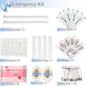ZULEENN Bridal Emergency Kit displayed with wedding-themed background