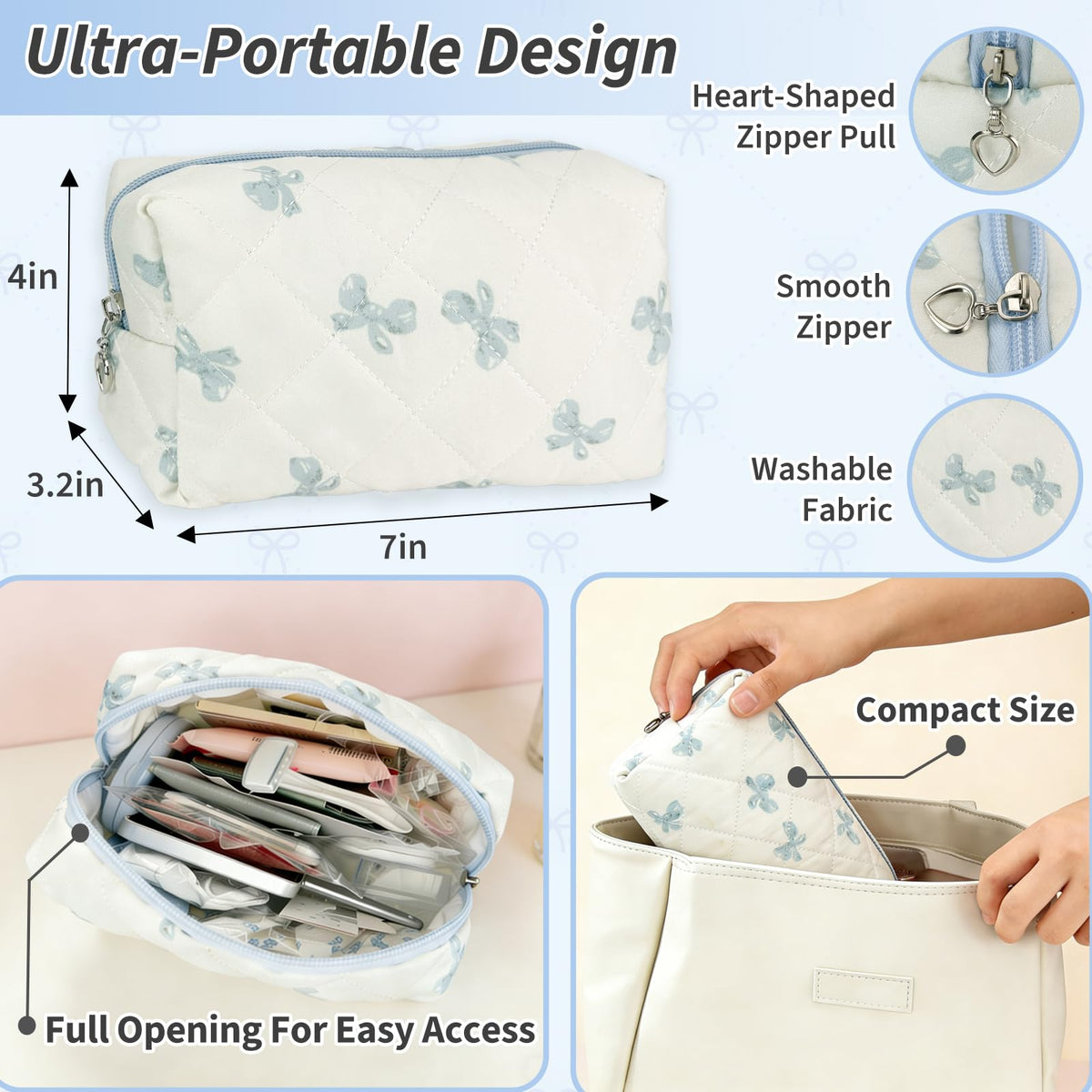 ZULEENN Bridal Emergency Kit with makeup bag and organized tools