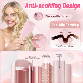 ZWIKAGEF curling iron in use on long hair