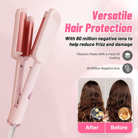 ZWIKAGEF curling iron with temperature settings displayed
